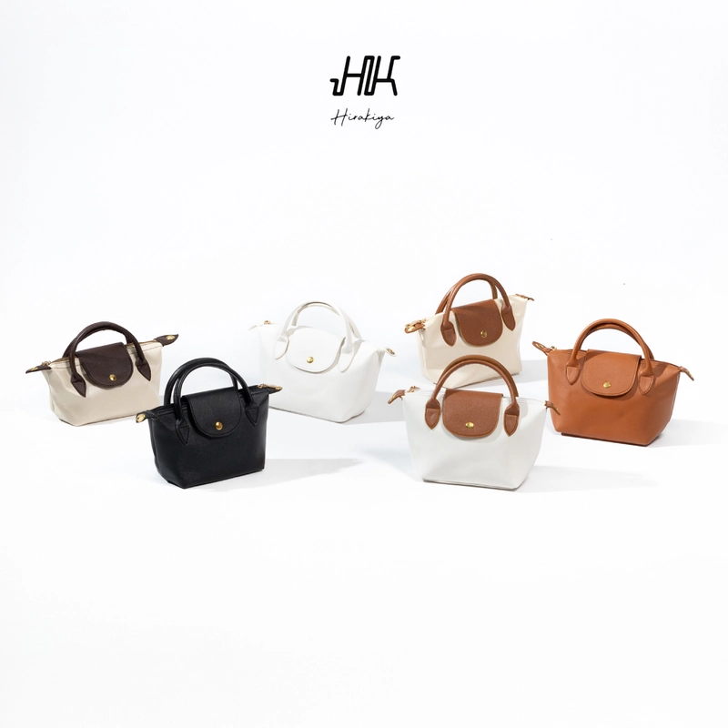 Product image Hirakiya - Mirai Small Bag Tas Selempang Wanita 2in1 Free Goodie Bag Sling Bag Leather Premium Emira 16 x 7,5 x 13 cm Beige Brown PZ