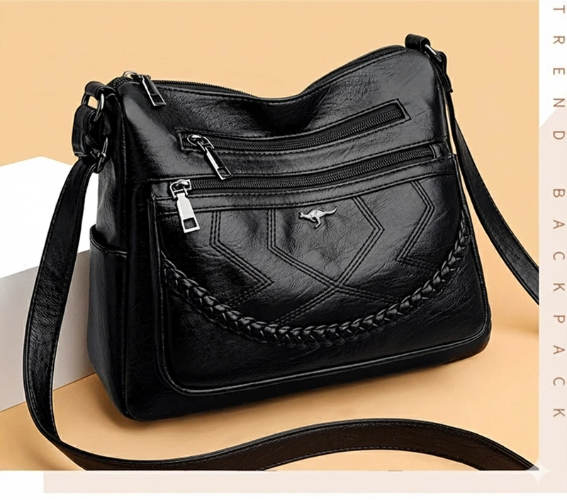 Product image CBL - BELLA Slingbag - Tas Selempang Slingbag Wanita BELLA Tas Selempang Anyaman Kepang Medium Hitam