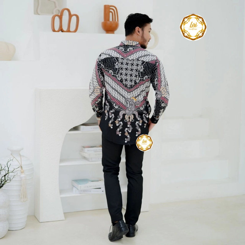 Product image Rambe Batik Indonesia - Couple Tunik Lakshani Modern dan Exclusive Kemeja Saja Size M Lakshani