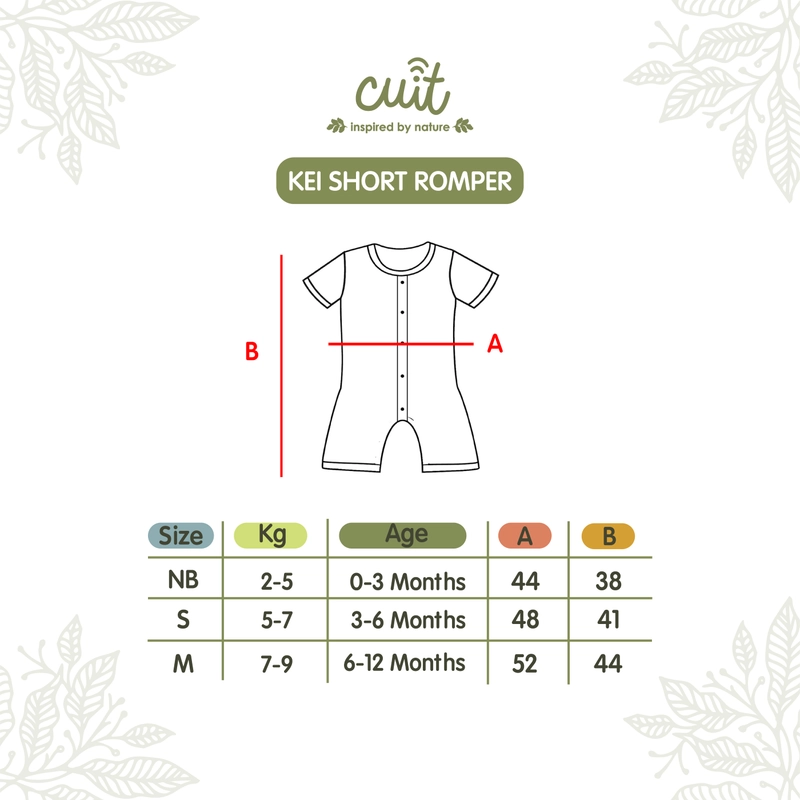 Product image Kintakun Baby - KINTAKUN BABY X CUIT Baby 0-12 Bulan Kei Short Romper Jumper Bayi Motif Karakter III NB (0-3 Bulan) Jungle Joy