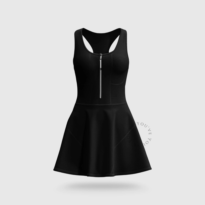 Product image Youhave - Tennis Dress White Sport Setelan Pakaian Olahraga Jumpsuit Sportwear Set Wanita Y00011 M BLACK