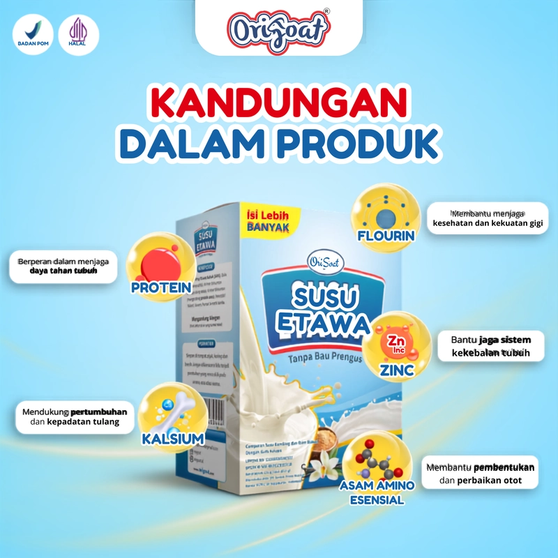 Product image Origoat Susu Etawa Original 125gr BPOM Halal Paket 1 Box Tanpa Bau Prengus Atasi Nyeri Sendi 125 gram Jahe