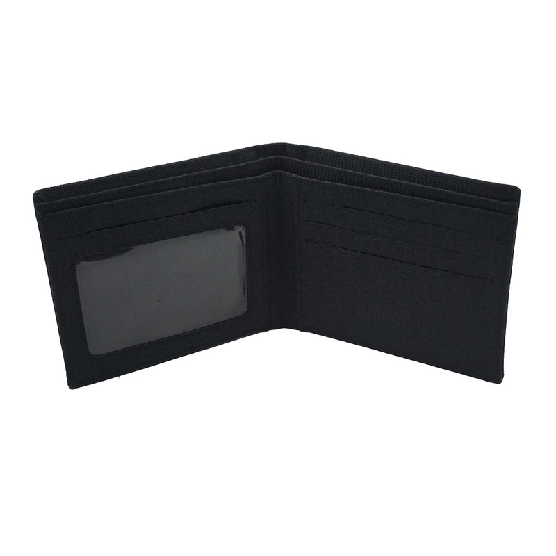 Product image Martinversa WL13 Dompet Lipat Uang Persegi Man Wallet Kain Kanvas Free Size Hitam