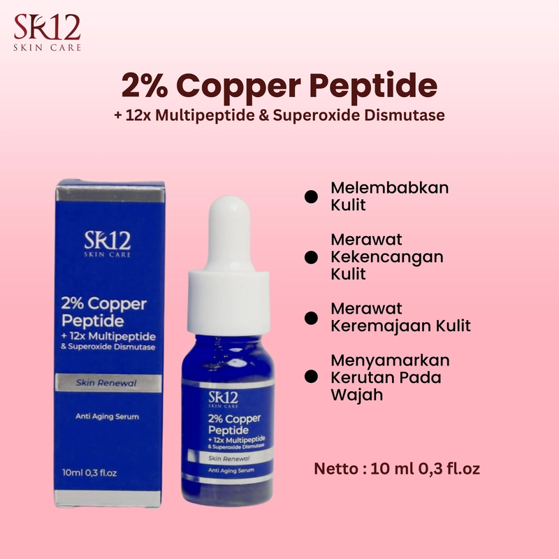 Product image SR12 Indonesia - SR12 Copper Peptide Skin Renewal Anti Aging Serum copper peptide serum 10 ml