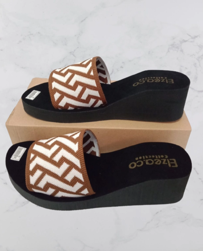 Product image Elzeaco - Sandal Spon Webbing Wedges 5cm K18 (PROMO) 39 Webbing Motif