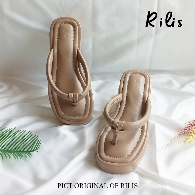 Product image Rilis - Sandal Jepit Wanita Mozza Wedges (Rilis 43) 37 Mocca