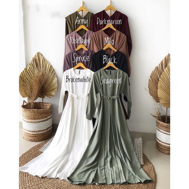 Product image MEQA DAILY - Mahya Dress Gamis Muslim Wanita ALLSIZE Hitam