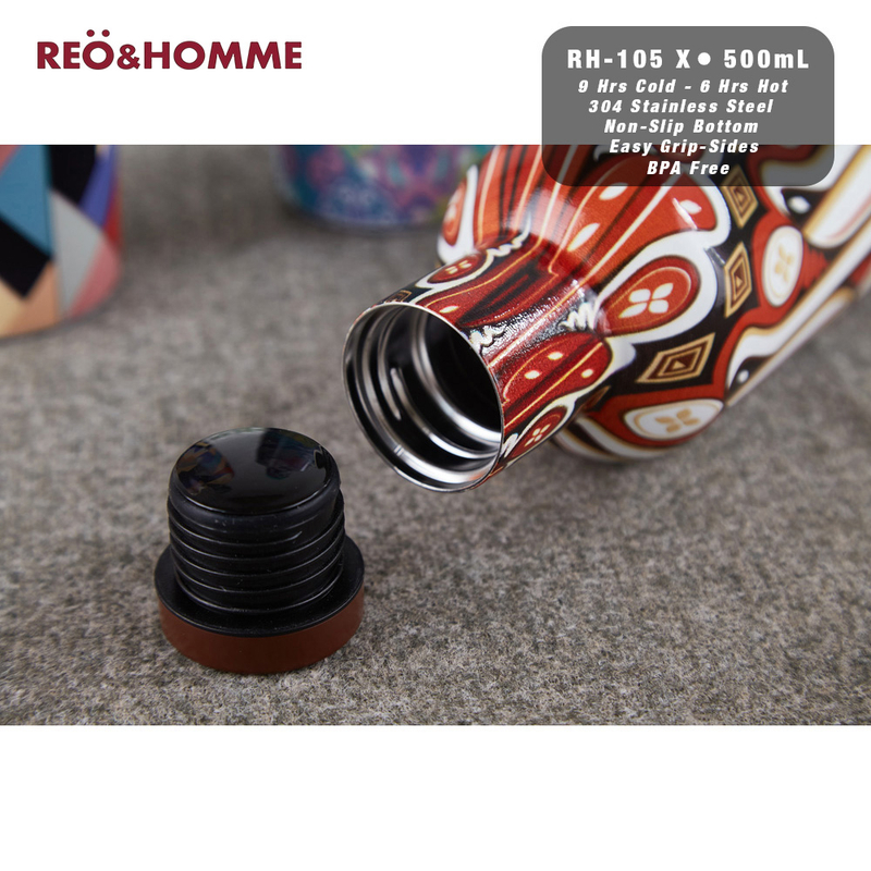Product image Reo&Homme Tumbler Motif Batik 500 ML Ergonomis Non Slip Bottom RH-105 Panas Dingin 12 Jam Minum P 500 Batik Parang