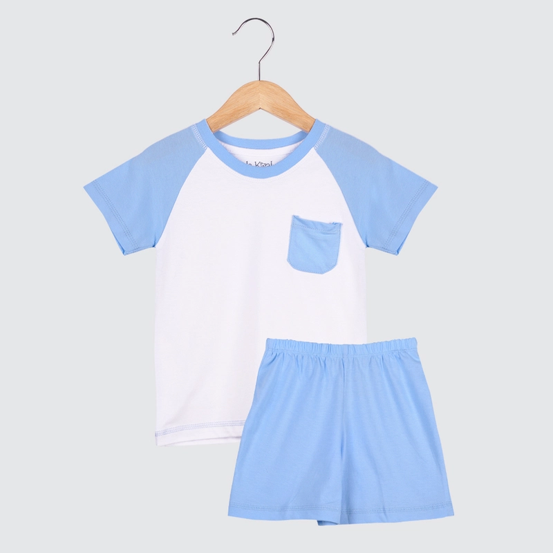 Product image Kiddiposh - Pakaian Set Anak Raglan Set by Lala Koala 3 - 4Year Dusty Blue