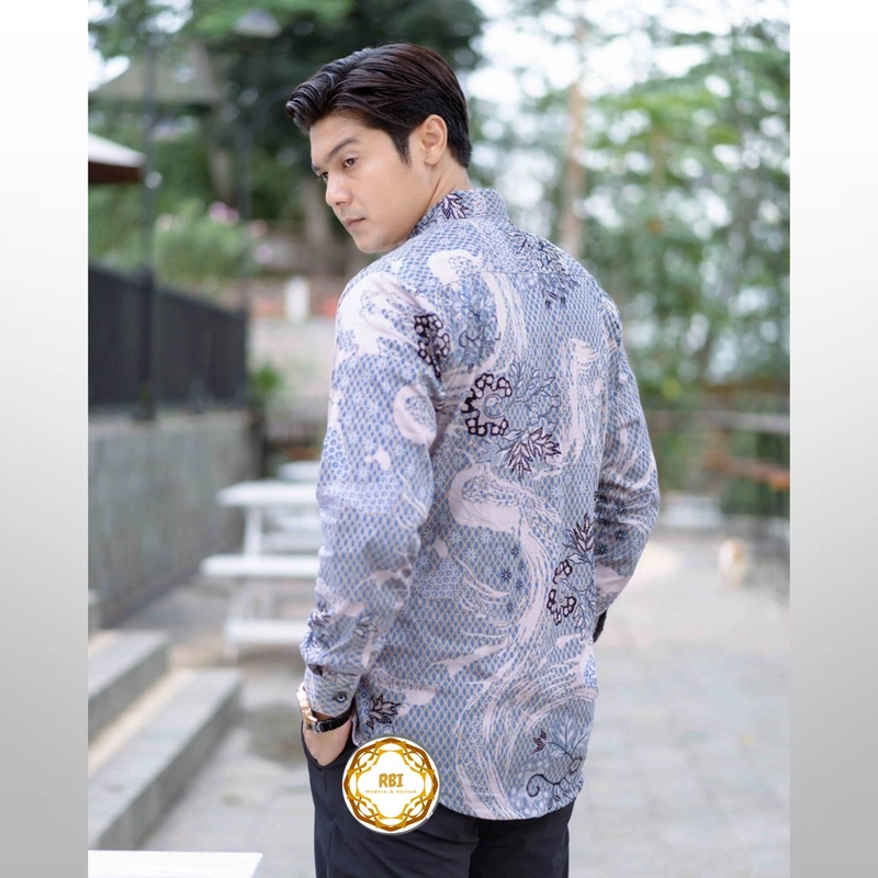 Product image Rambe Batik Indonesia - Batik Alisia Couple Gamis Alisia Berbahan Dobi Kain Maxmara Import Kualitas Premium KEMEJA SAJA SIZE M ALISIA A