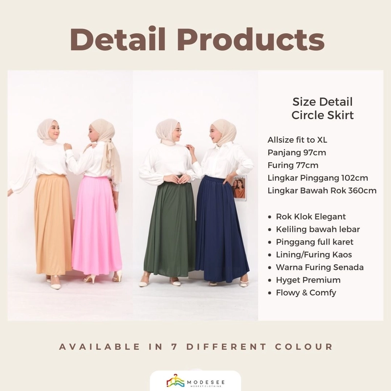 Product image Modesee - Circle Skirt Allsize Clear White