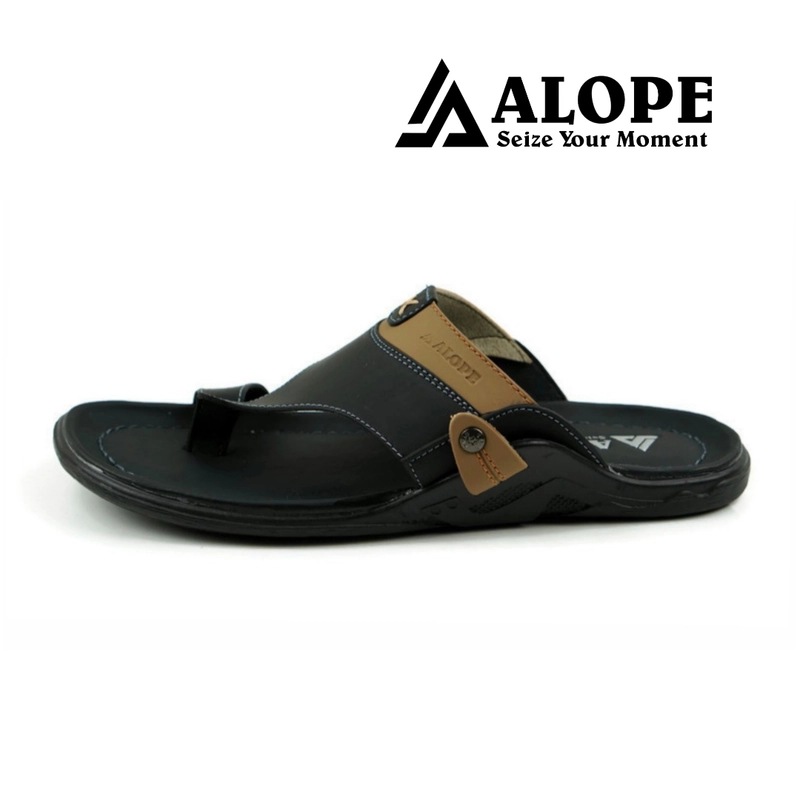 Product image ALOPE OFFICIAL - BUY 1 GET 1 SANDAL ALOPE SANDAL PRIA H 18 KULIT SINTETIS ANTI SLIP 39 hitam