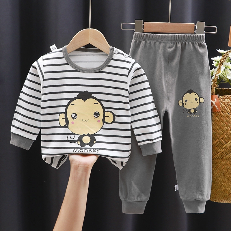 Product image Neira - Setelan Piyama Baju Tidur Anak Katun C35 Size 73 Putih - Abu