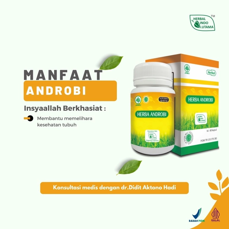 Product image Herbal Indo Utama - HERBA ANDROBI Obat Radang Tenggorokan 60 Kapsul 60 Kapsul Kapsul Serbuk