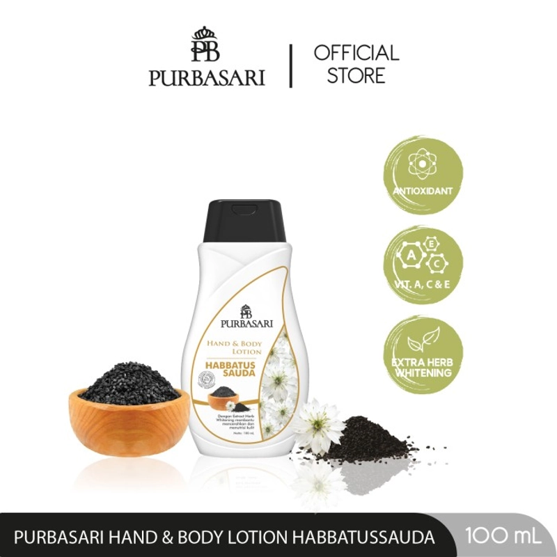 Product image Purbasari - HAND BODY LOTION HABBATUSSAUDA 100ML HABBATUSSAUDA