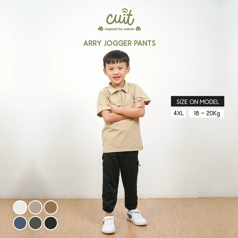 Product image Kintakun Baby - KINTAKUN BABY X CUIT Arry Celana Panjang Jogger Pants Cotton Spandex 6 Bulan-6 Tahun M (6-12 Bulan) River Blue