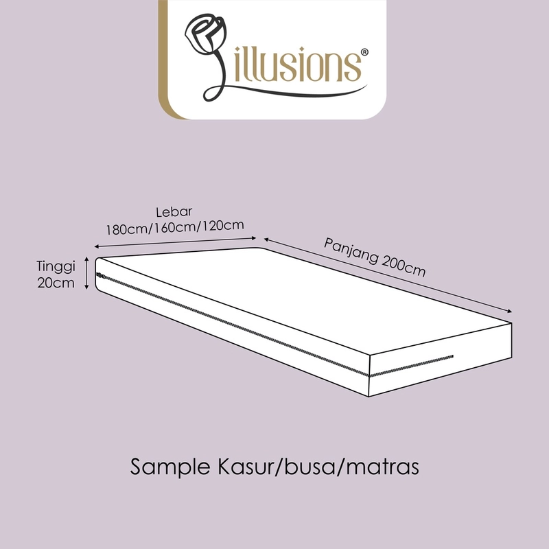 Product image LADY ROSE OFFICIAL - Illusions Sarung Kasur Alina 120x200x20 Single