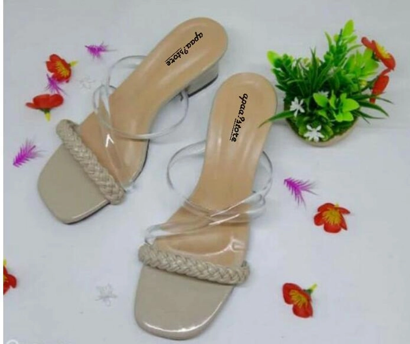 Product image Sepatu Sandal Wanita Jeli Kepang Hak 5cm Size 36-42 MS-011 36 CREM