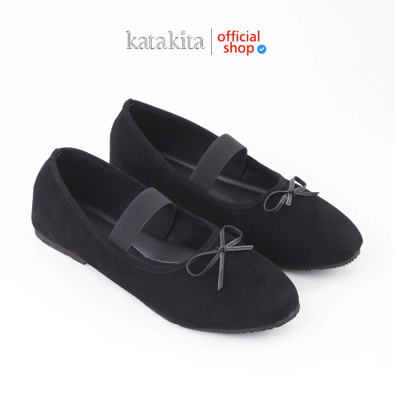 Product image Katakita - Katakita wini flatshoes wanita sepatu flat ballerina 37 Black