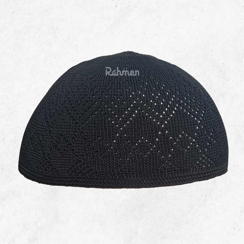 Product image Rahmen.id - Peci Rajut seri Uzbek - Rahmen Allsize Dewasa Hitam