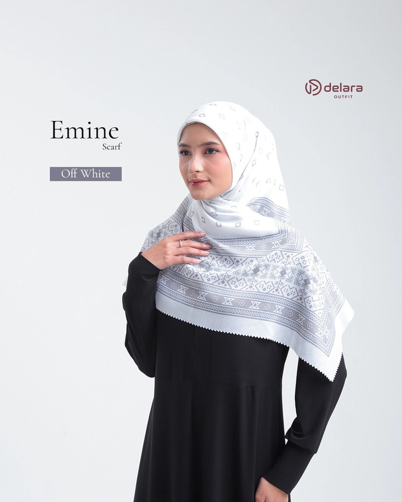 Product image SCARF MOTIF EMINE 110 110x110cm OFF WHITE