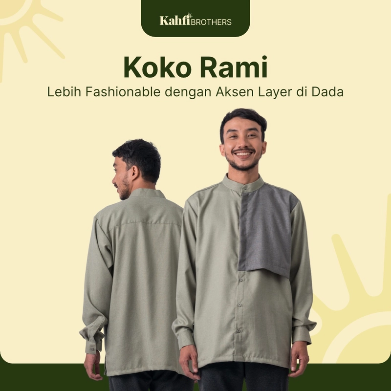 Product image Koko Pria Katun Madinah - RAMI Maroon S all variant