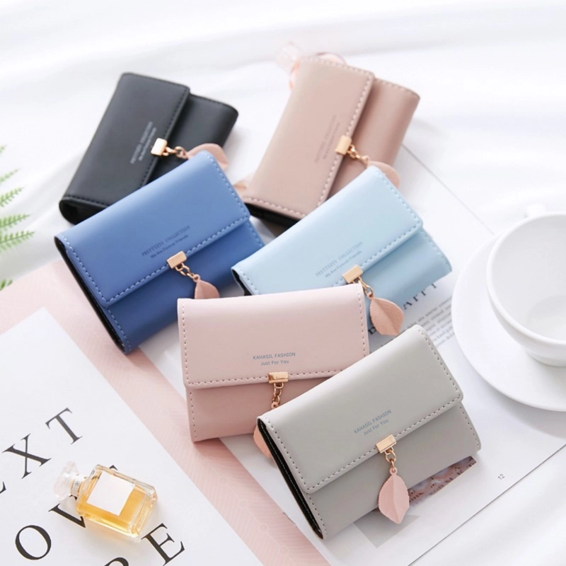 Product image KAHASIL - Dompet Lipat Wanita Pendek Mini Kecil Lucu Bahan Kulit PU Leather KHDP53 all variant DUSTY PINK