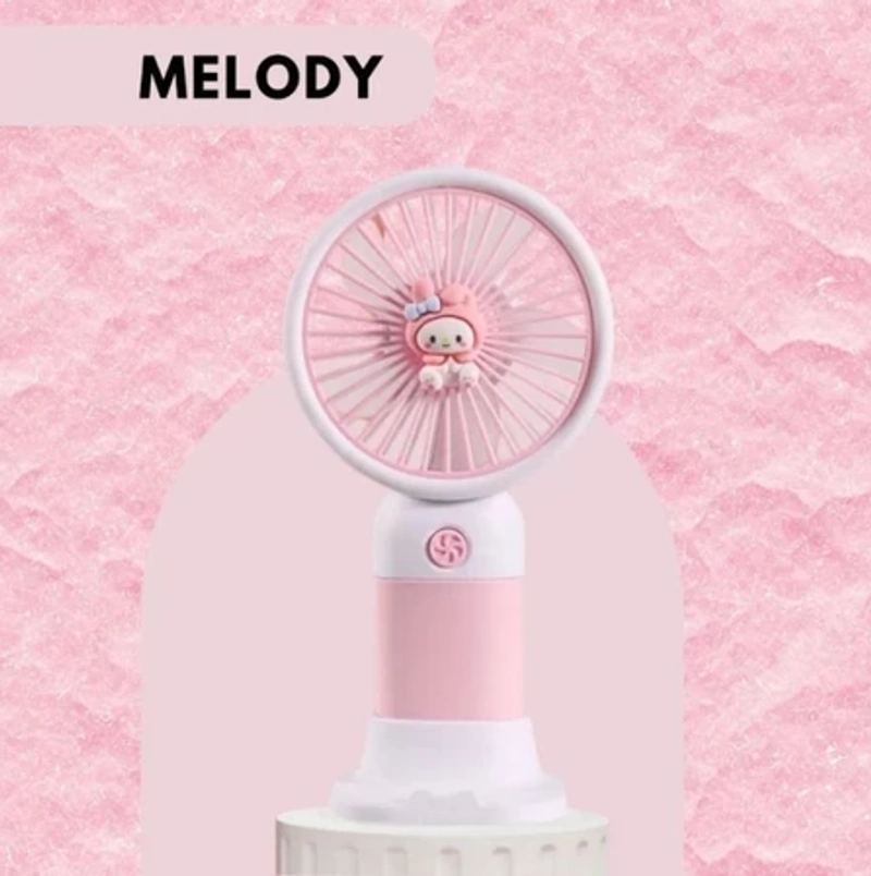 Product image UNIQSO STORE - KIPAS PORT SANRIO Kipas Angin Portable Mini Fan Karakter Sanrio Tangan Genggam 1 unit Melody