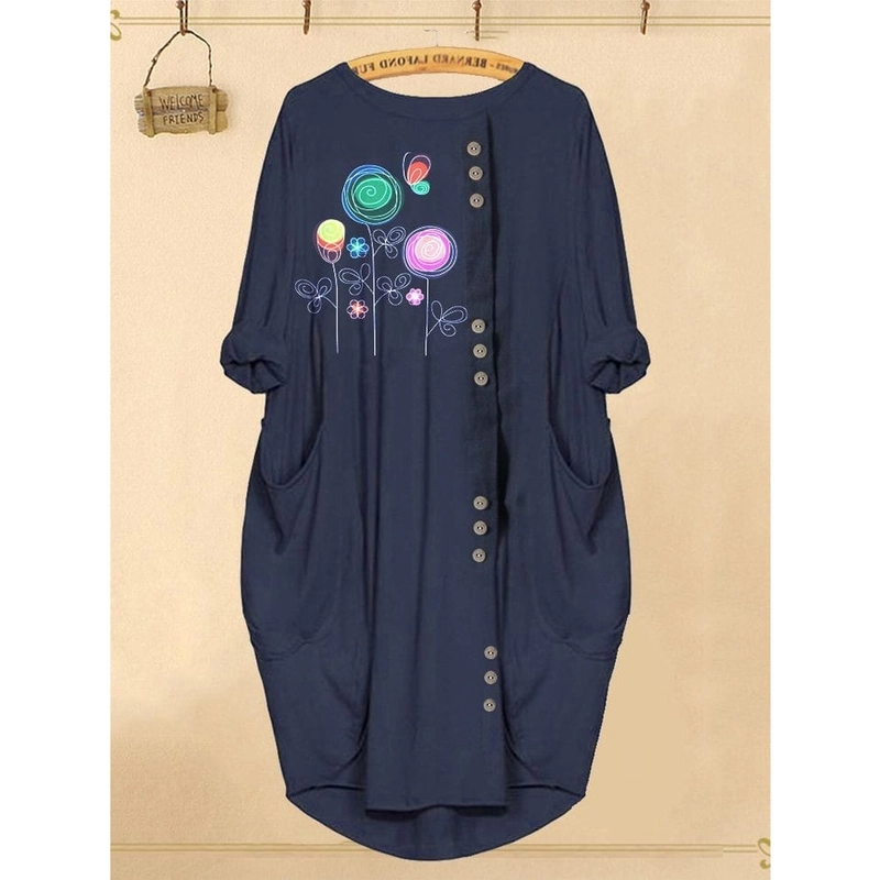 Product image Sseolshop - Azzahra Tunik Crinkle M Navy