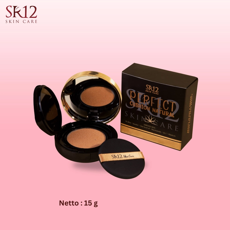 Product image SR12 Jawa Barat - SR12 Cushion SPF 30 Full Coverage Tahan Lama Dan Mencerahkan Kulit 15 g cushion natural