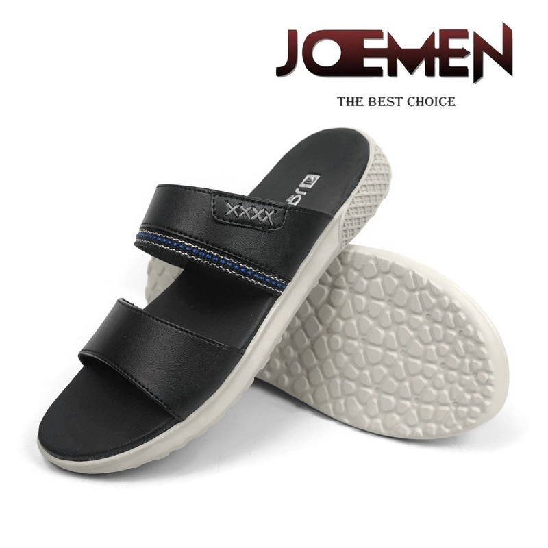 Product image Joemen Official - Joemen Sandal Pria Kulit S 38 New Original Brand Lokal Pria Slop Sandal Terbaru Joemen 2024 39 Hitam