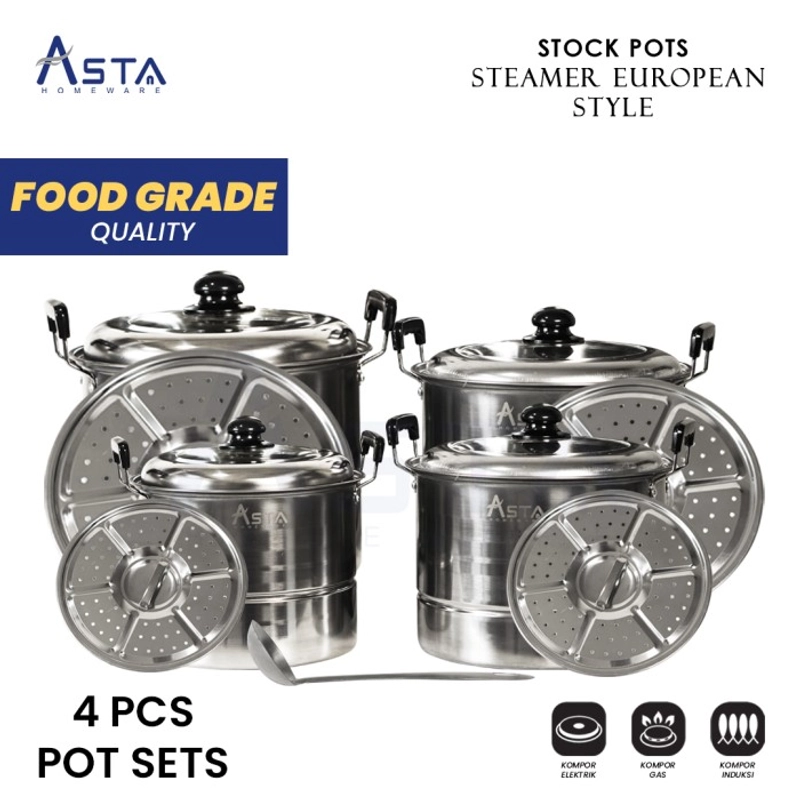 Product image AHS 1 - Asta Stock Pot European Style 03 4650 Stainless Steel