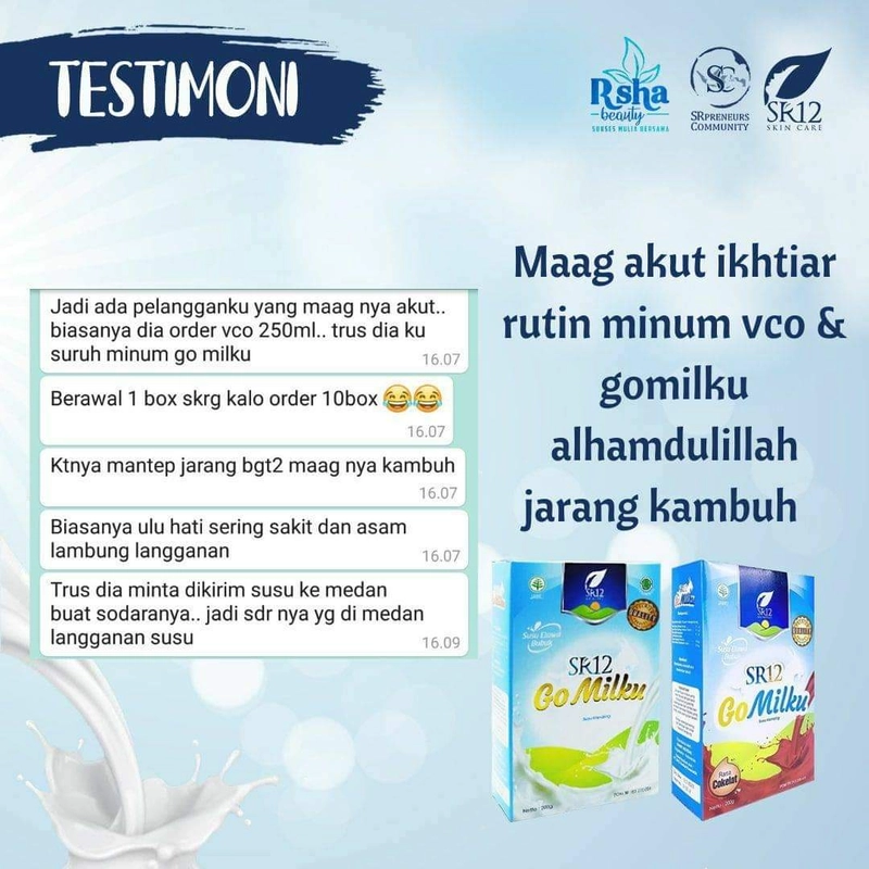 Product image Go Milku SR12 Susu Kambing Etawa Gomilku Original Melancarkan Asi Menyehatkan Jantung 200 gr Original