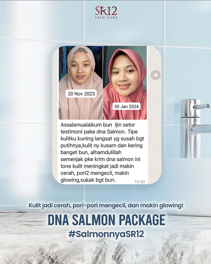 Product image SR12 DNA Salmon Paket Perawatan Wajah Cerah Lembab Sehat 1 Paket DNA Salmon