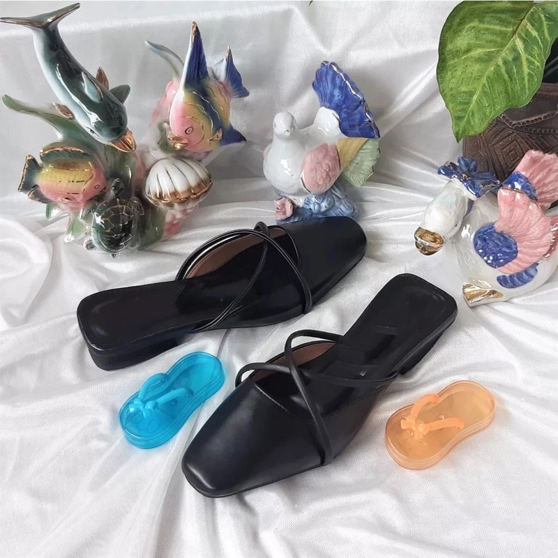 Product image apaastore - Sepatu Sandal Wanita Bp Tali Hak Rendah 3cm SF-0102 36 Hitam