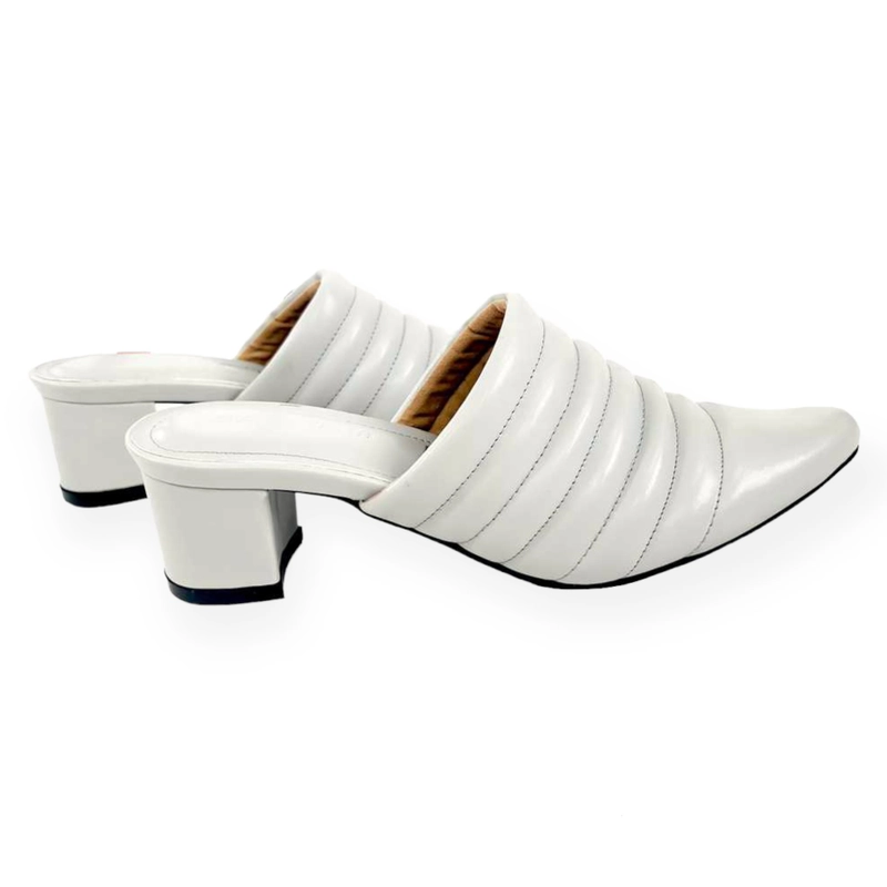 Product image apaastore - Sepatu Sandal Wanita Mules Heels Dzadidah-01 36 Putih