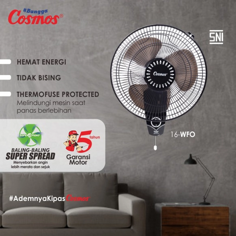 Product image Cosmos - Kipas Angin Wall Fan 16 WFO 16 WFO black