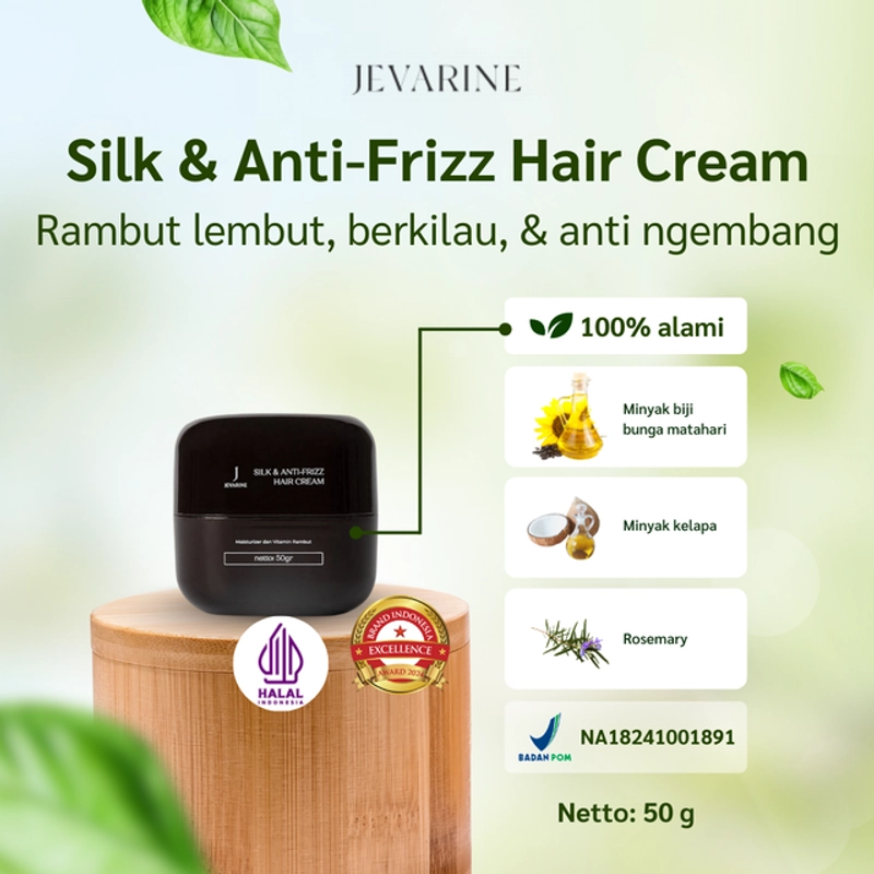 Product image Jevarine - Silky Anti Frizz Hair Cream & Deep Treatment Hair Mask Bundling 1 Paket