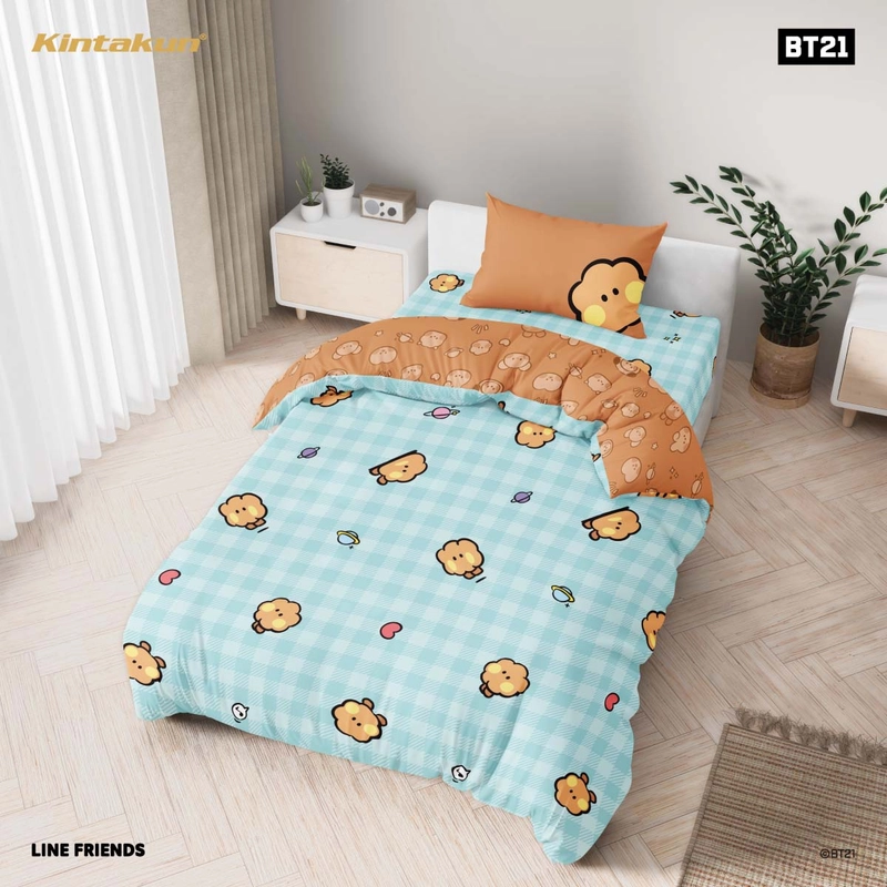 Product image Kintakun - Kintakun BT21 Minini Bed Cover Fitted Set DLUXE 120 x 200 Edition T-25 120 x 200 Shooky