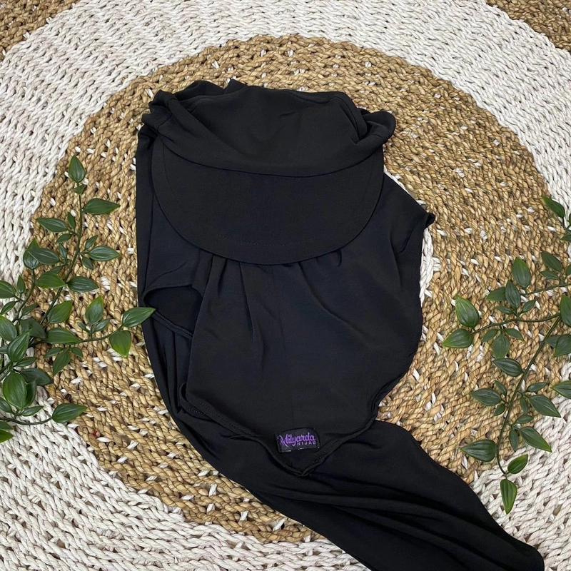 Product image Milyarda Hijab - [FREE Scrunchie] Bergo Topi Premium ONE SIZE HITAM