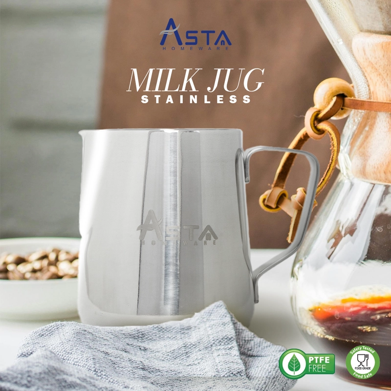 Product image Asta Gelas Milk Jug Stainless Steel Barista Latte Art Tebal Professional Series Size 350 ml