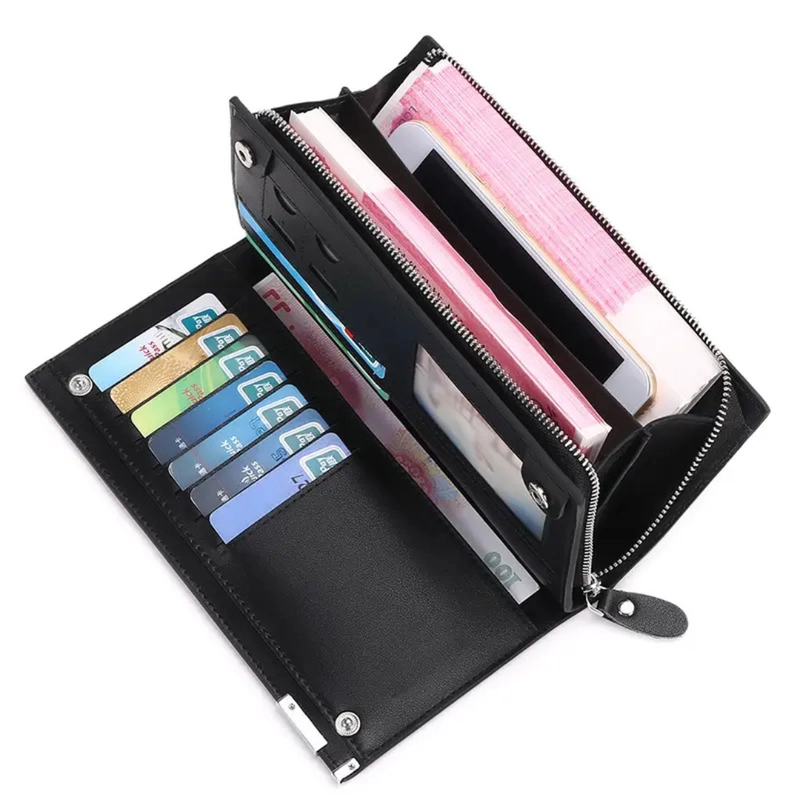 Product image KAHASIL - Dompet Lipat Pria Wanita Panjang Bahan Kulit PU Leather KHDP01 all variant COKELAT