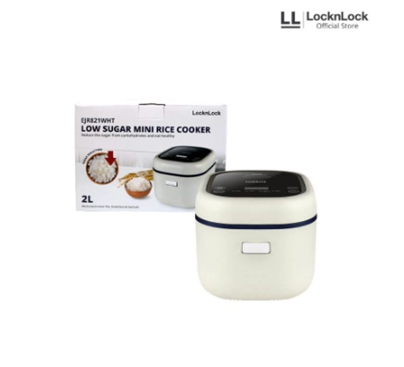 Product image UTAMAMEGA - LocknLock Low Sugar Mini Rice Cooker 2L - EJR821WHT Type EJR821WHT