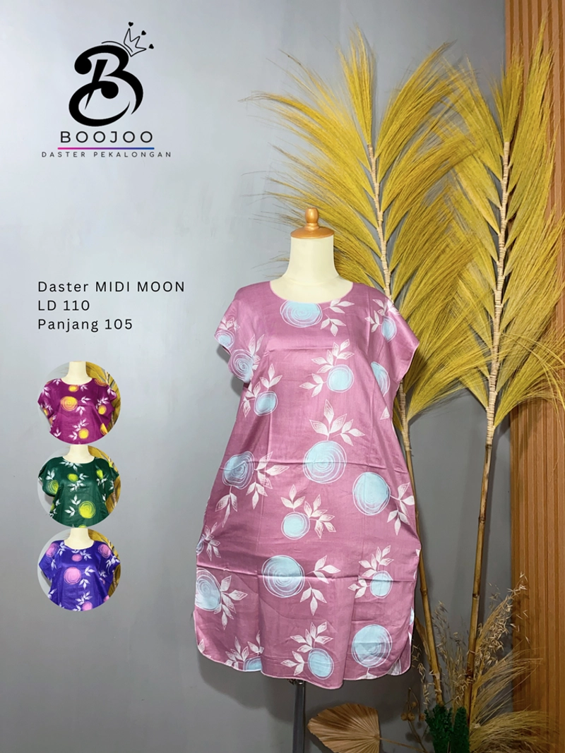Product image BOOJOO DASTER PEKALONGAN - Boojoo-Paket Murce 3Pcs Daster Midi Bahan Rayon LD 110 All Size <70kg Paket 3Pcs Random