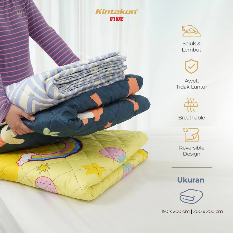 Product image Kintakun Baby - Ultrasonic Selimut/Bed Cover Only Bestie Quilting 2 Sisi Aesthetic 150 x 200 150 x 200 cm Zafia