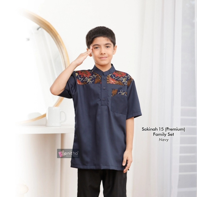 Product image Zenitha - Sarimbit Couple Family Set Premium Sakinah 15 Premium Koko Anak 3-4 Tahun