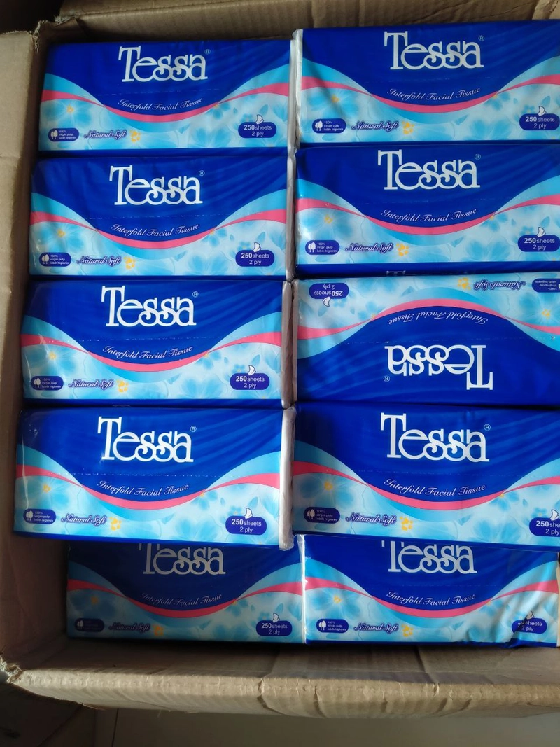 Product image SR12 Jatim - Tissue Tessa 250 sheets 2 ply 4 pcs / Facial Tissue / Tisu Wajah / Tisu Tessa 250s 4 pcs