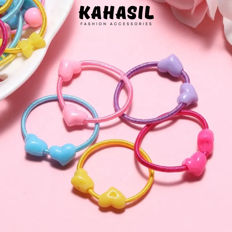 Product image KAHASIL - ISI 50PCS Ikat Kunciran Iket Rambut Wanita Anak Elastis Mutiara Aksesoris Fashion SR003 all variant all variant