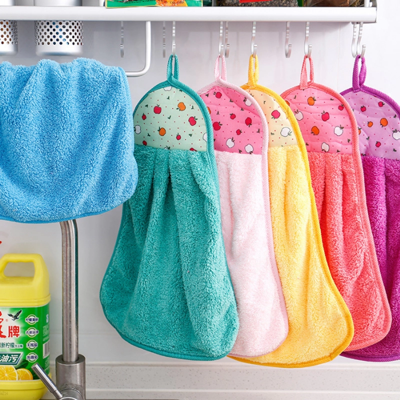 Product image KAHASIL - Kain Lap Tangan Microfiber Gantung Wastafel Serbet Dapur Handuk Lembut Tebal Serbaguna KMJ105 RANDOM
