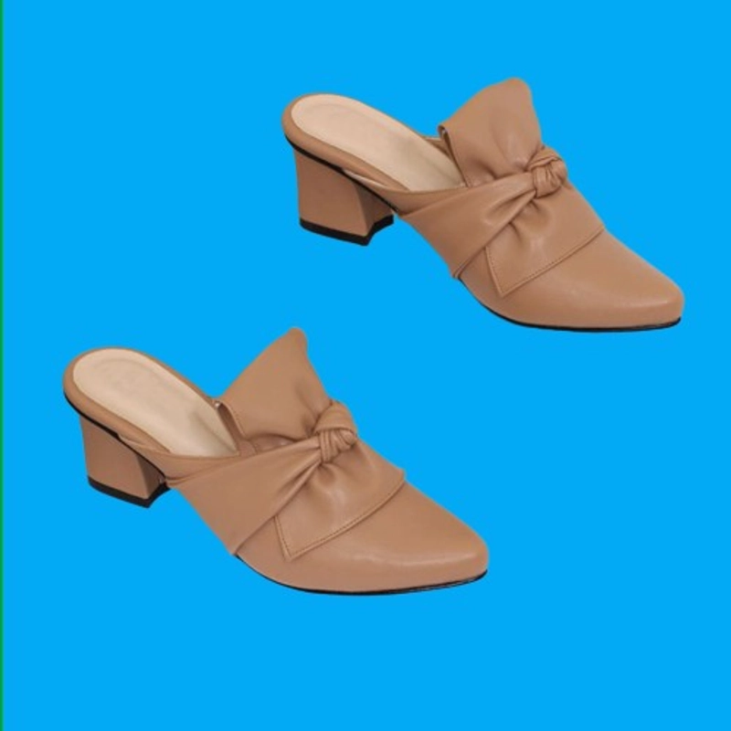 Product image apaastore - Sepatu Sandal Bapau Wanita Hak 5 cm AD - 01 36 Moca